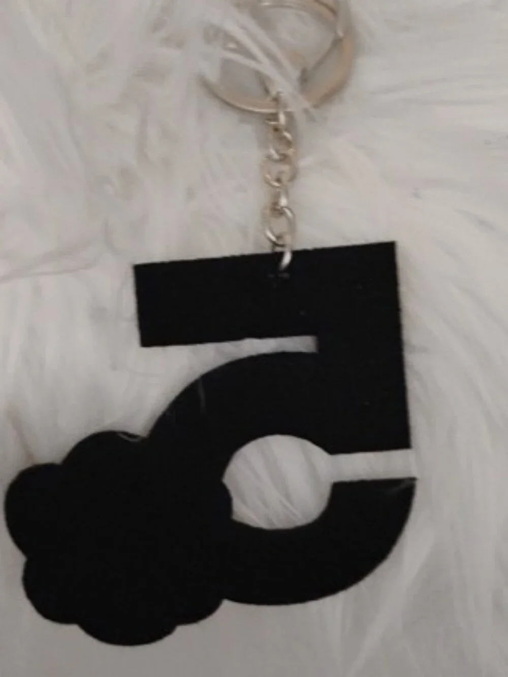 New Black 5 Crystal-Embellished Floral Keychain🍓🩷😍5🌸